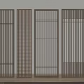 Modern Wooden Room Dividers With Decorative Grid Patterns For Interior Partition