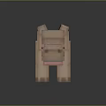 Blocky Style 3D Character Hippo Creature With Pink Color And Cartoon Design Digital Art Render