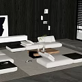 Modern sofa coffee table combination 3d model