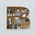 Bookcase Bookshelf Container Creative Bookcase Letter Bookcase 3d model