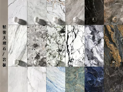Luxury Marble And Rock Wall Panels With Various Natural Textures For Interior Design 3d model
