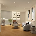 Modern Beauty Salon Spa Interior With White Massage Table Round Mirror And Bathtub