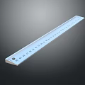 Plastic Measuring Ruler With Clear Straight Edge And Number Marks