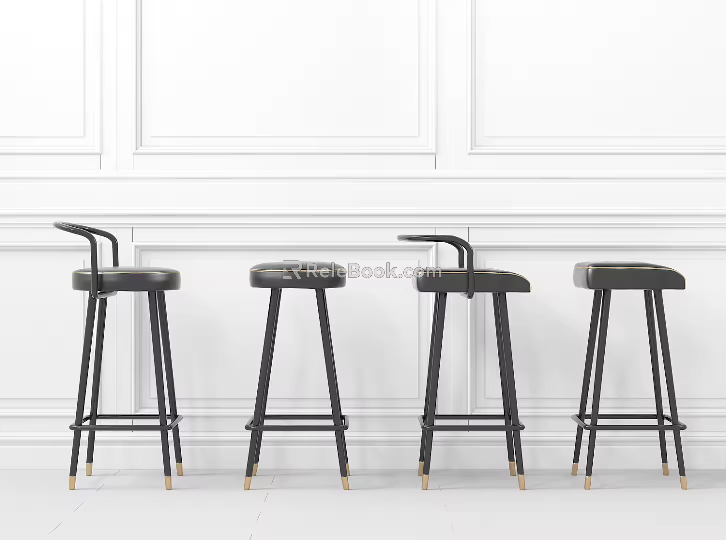Modern Bar Chair Bar Chair Combination 3d model