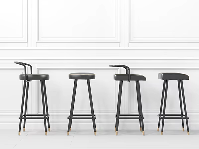 Modern Bar Chair Bar Chair Combination 3d model