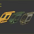 Gold Dark Gray Silver Sleek Slotted Metal Brackets For Equipment Installation