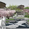 Residential Landscape Entry Featuring Curved Driveway Greenery Water Features And Canopy Covered Walkway