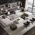 Modern Sofa Coffee Table Combination Sofa Coffee Table 3d model