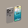 iPhone 17 Pro Smartphone With Triple Camera And Colorful App 3d model