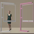 White and Pink Standing Photo Frames as Stylish Selfie Spot for Taking