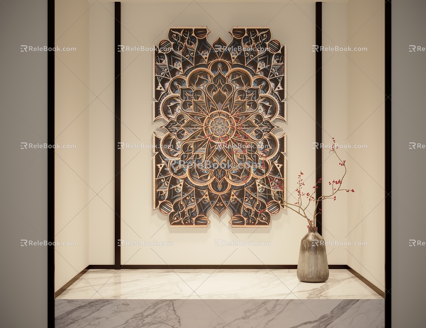 New Chinese Pendant Hanging Painting Decoration 3d model