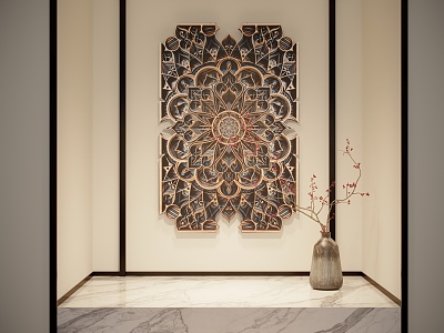 New Chinese Pendant Hanging Painting Decoration 3d model