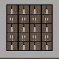 Modern Wine Cabinet Design With Wine Bottles And Wine Glasses In Organized Compartments