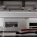 Modern Service Hall Interior With Service Desks And Waiting Areas