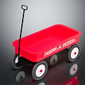 Radio Flyer Red Toy Wagon For Kids With Black Handle And White Hub Wheels