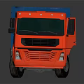 Toy Dump Truck With Orange Cab And Blue Bed Colorful Design