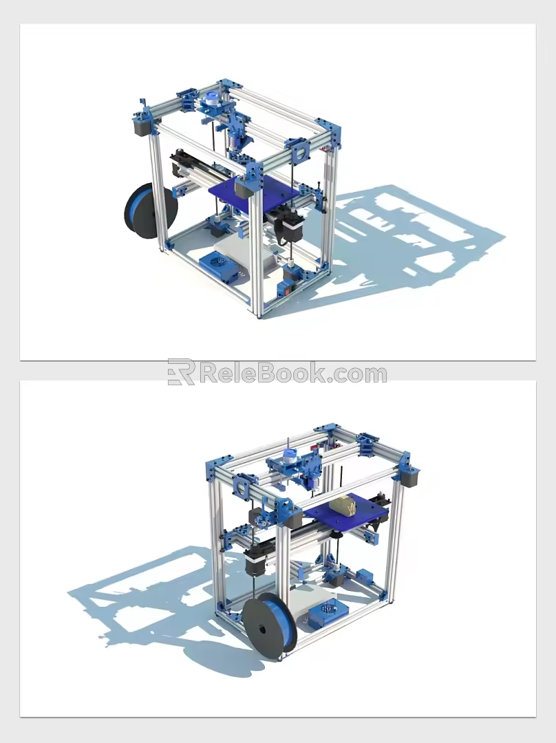 Modern printer solid printer 3d model