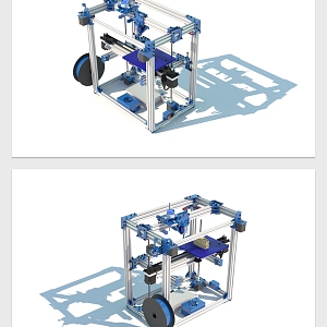 Modern printer solid printer 3d model