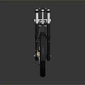 Modern Black Unicycle With White Seat Metal Handlebars And Spoked Wheel
