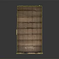 Abandoned Building Interior With Exposed Wooden Ceiling Damaged Walls Broken Windows And Floor Drainage Grate