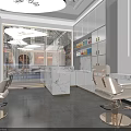 Modern Minimalist Beauty Hair Salon Interior Design With Elegant Mirrors And Comfortable Hairdressing Chairs