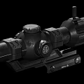 Tactical Rifle Scope With Black Design Adjustable Knobs And 6061 T6 Mount