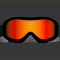 Stylish Ski Goggles With Black Frame Red Reflective Lens And Comfortable Strap For Outdoor Sports