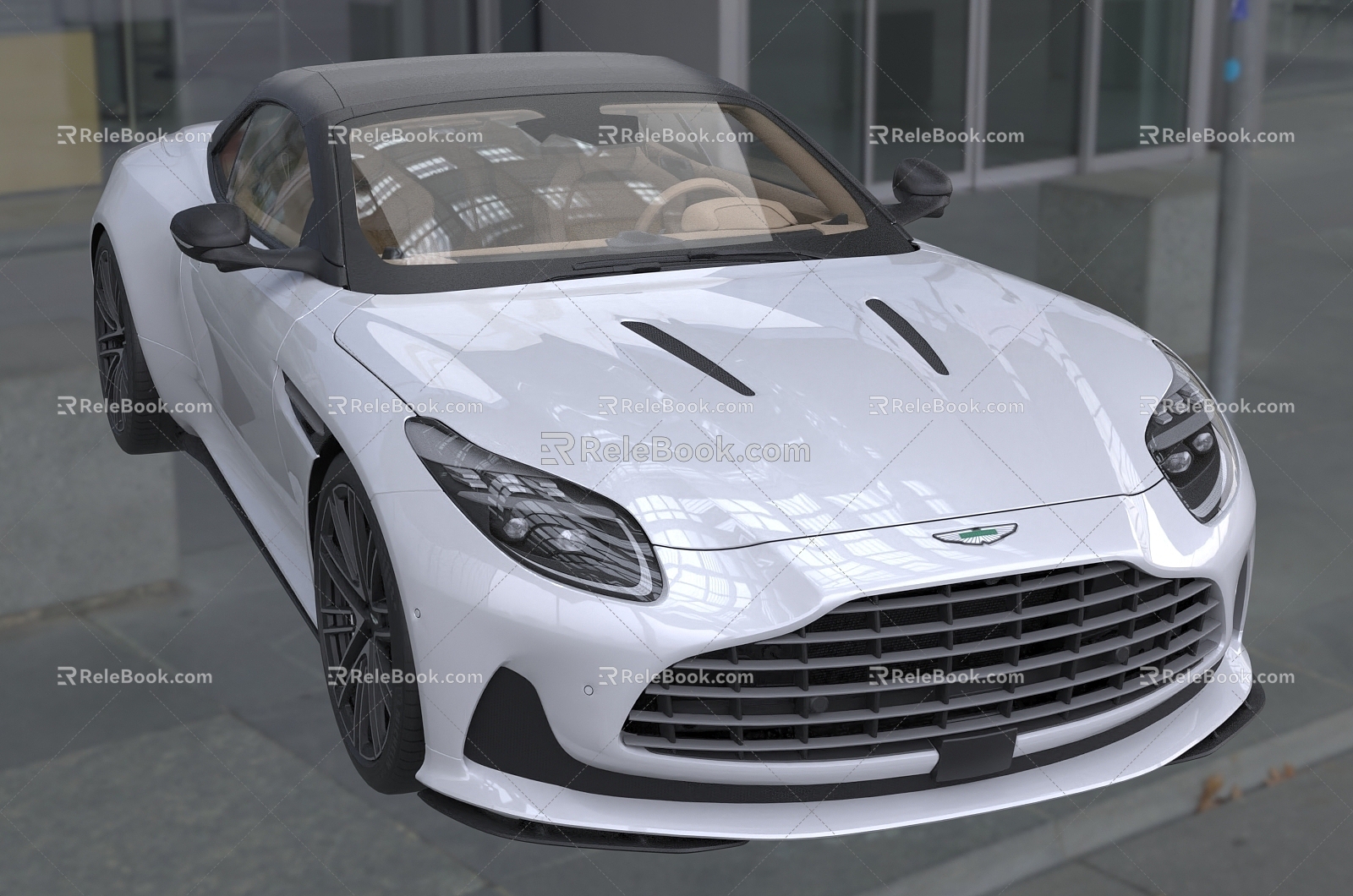 Hyundai 2024 Aston Martin DB12Volante car sports car 3d model