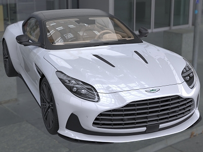 Hyundai 2024 Aston Martin DB12Volante car sports car 3d model