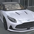 White Sports Car With Two Door Design Black Roof Sleek Exterior And Front Grille