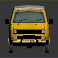 Modern bus minibus minivan driverless bus 3d model