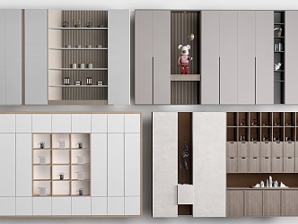 Locker Wall Cabinet File Cabinet Bookcase Decorative Cabinet Tea Cabinet 3d model