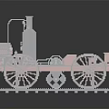 Vintage Brick Built Steam Locomotive Model With Red Black Large Wheels And Track