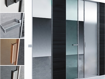 Modern sliding door glass sliding door model