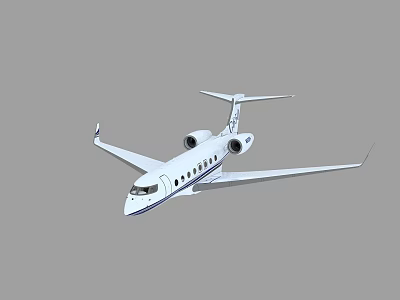 White Passenger Airliner With Twin Engines Streamlined Design Passenger Windows And Wings 3d model