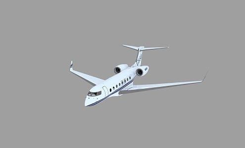 Private business jet Gulfstream G650 upgraded interior version 3d model