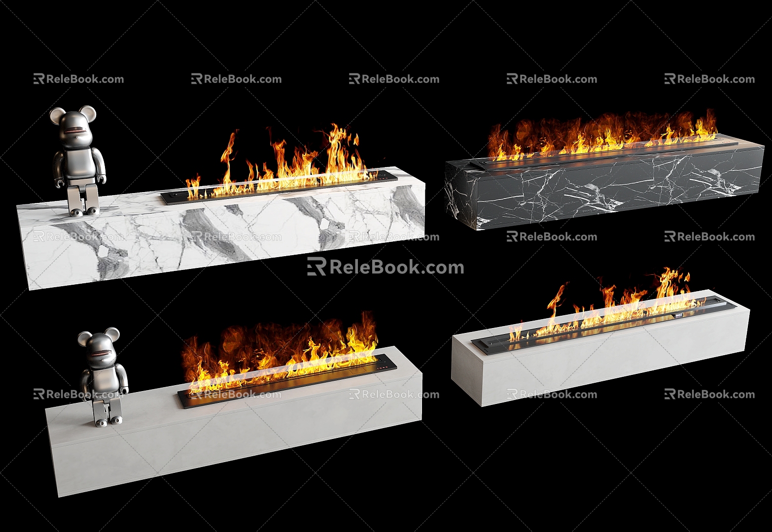 Fireplace Electronic Fireplace Decorative Fireplace 3d model