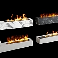 Fireplace Electronic Fireplace Decorative Fireplace 3d model