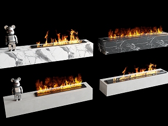 Fireplace Electronic Fireplace Decorative Fireplace 3d model