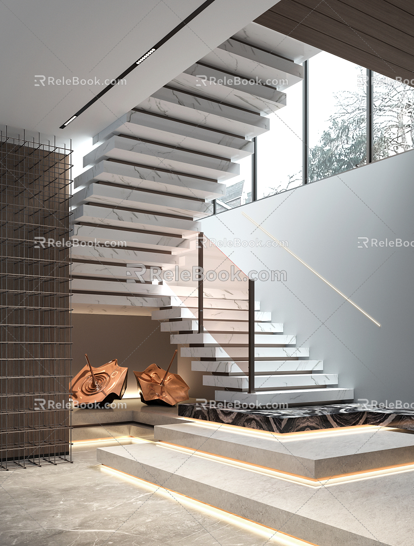 Modern Staircase Stairs 3d model