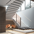 Modern Staircase Stairs 3d model