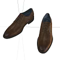 Brown Leather Lace Up Shoes Classic Formal Elegant Footwear Design For Men