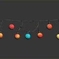 Colorful Spherical Hanging String Lights With Vibrant Colors For Home Furniture Decoration