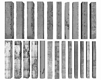 Modern Cement Columns Concrete Columns Stone Columns Industrial Wind Damaged Columns Old Columns 3d model