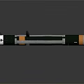Space Rocket Component With Cylindrical Structure Orange Black Sections And Solar Blades