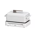 Sharp Portable Electric Kitchen Appliance With Non Stick Pot Lid And Control Panel