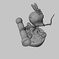 Cartoon Game Character Holding Large Cannon With Floral Headpiece And Outfit Standing On Platform