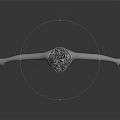 Detailed Human Head 3D Model With Facial Organs And Black Short Hair
