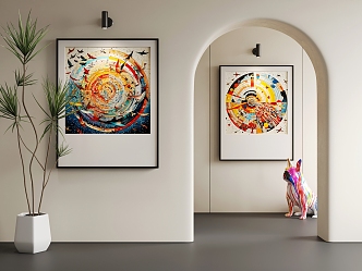 Hanging Painting Decorative Painting 3d model