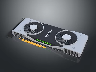 GIGABYTE RTX 3080 Ti Graphics Card with Dual Fans High Performance Gaming PC Component 3d model